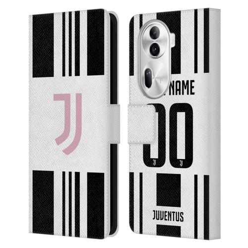 Custom Customised Personalised Juventus Football Club 2025/26 Kit Home Leather Book Wallet Case Cover For OPPO Reno11