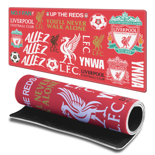 Liverpool Football Club Graphics Sticker Collage Gaming Office Desk PC Keyboard Mouse Mat Pad - L
