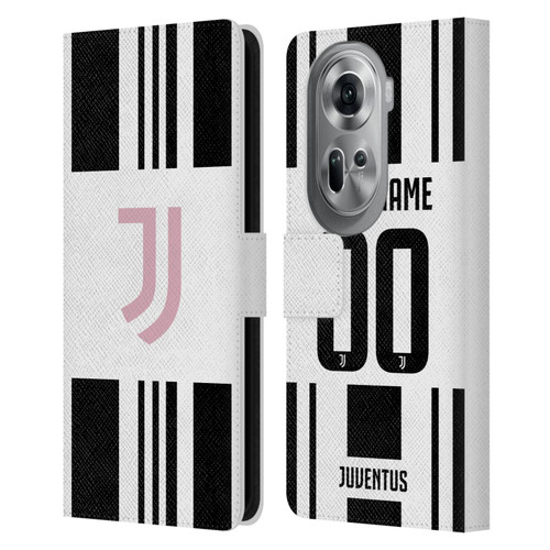 Custom Customised Personalised Juventus Football Club 2025/26 Kit Home Leather Book Wallet Case Cover For OPPO Reno11 Pro