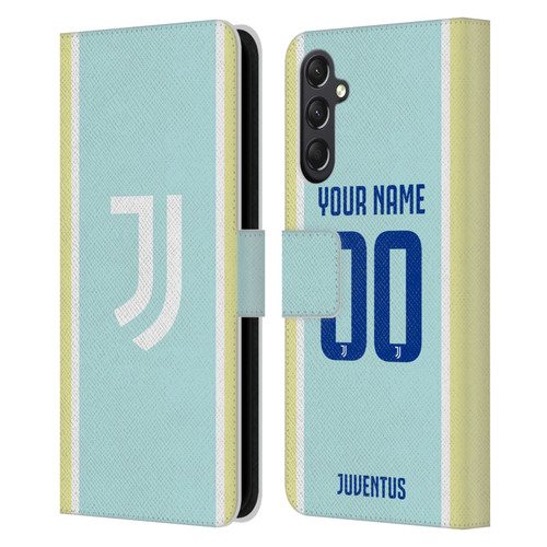 Custom Customised Personalised Juventus Football Club 2025/26 Kit Away Leather Book Wallet Case Cover For Samsung Galaxy A24 4G / M34 5G