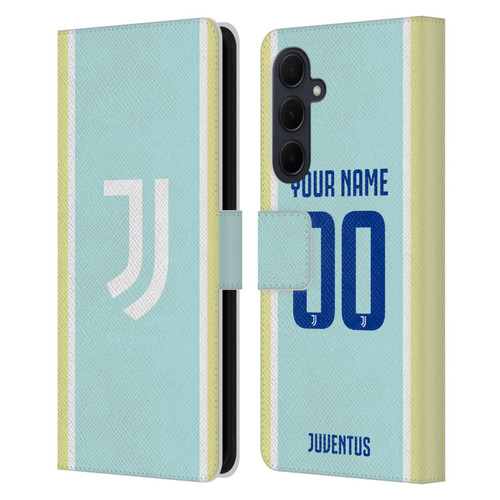 Custom Customised Personalised Juventus Football Club 2025/26 Kit Away Leather Book Wallet Case Cover For Samsung Galaxy A35 5G