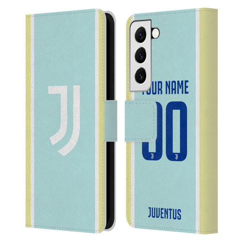 Custom Customised Personalised Juventus Football Club 2025/26 Kit Away Leather Book Wallet Case Cover For Samsung Galaxy S22 5G