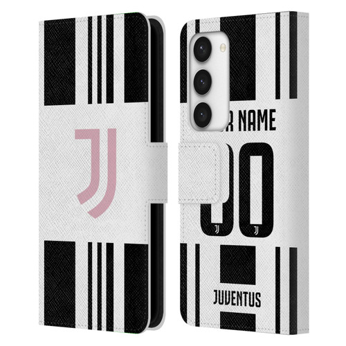 Custom Customised Personalised Juventus Football Club 2025/26 Kit Home Leather Book Wallet Case Cover For Samsung Galaxy S23 5G