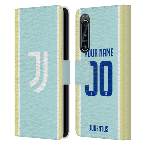 Custom Customised Personalised Juventus Football Club 2025/26 Kit Away Leather Book Wallet Case Cover For Sony Xperia 5 IV