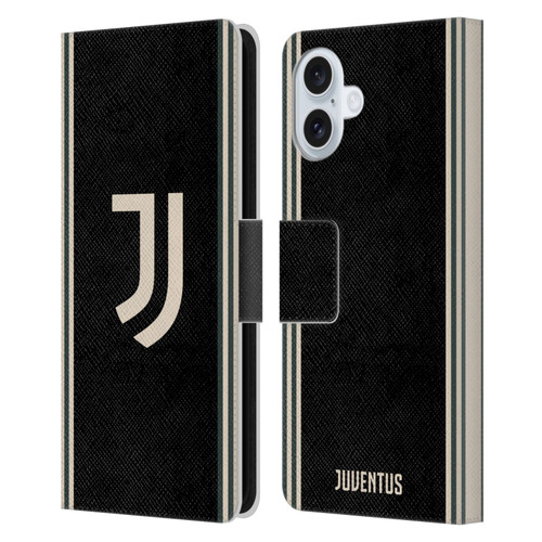Juventus Football Club 2025/26 Kit Third Leather Book Wallet Case Cover For Apple iPhone 16 Plus