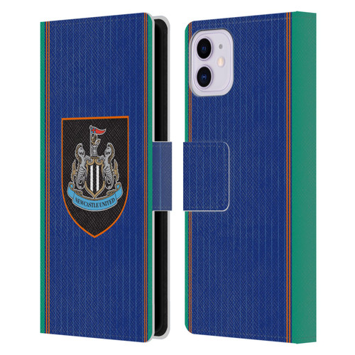 Newcastle United Football Club 2025/26 Crest Kit Third Leather Book Wallet Case Cover For Apple iPhone 11 Newcastle United Football Club 2025/26 Crest Kit Third Leather Book Wallet Case Cover For Apple iPhone 11
