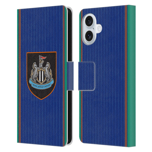 Newcastle United Football Club 2025/26 Crest Kit Third Leather Book Wallet Case Cover For Apple iPhone 16 Plus Newcastle United Football Club 2025/26 Crest Kit Third Leather Book Wallet Case Cover For Apple iPhone 16 Plus