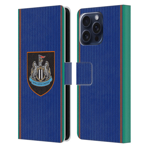 Newcastle United Football Club 2025/26 Crest Kit Third Leather Book Wallet Case Cover For Apple iPhone 16 Pro Max