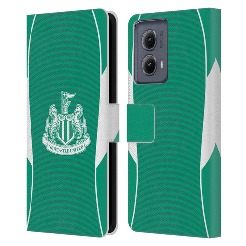 Newcastle United Football Club 2025/26 Crest Kit Away Leather Book Wallet Case Cover For Motorola Edge (2024)