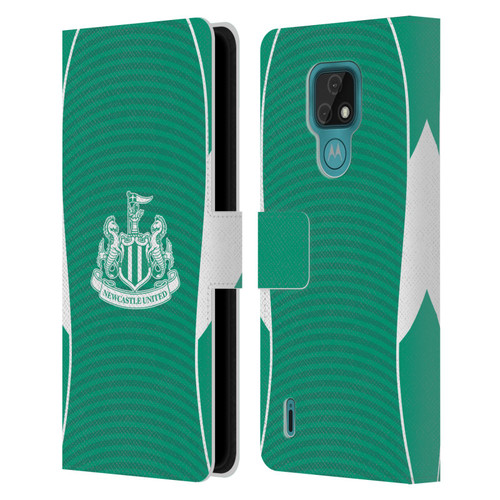 Newcastle United Football Club 2025/26 Crest Kit Away Leather Book Wallet Case Cover For Motorola Moto E7