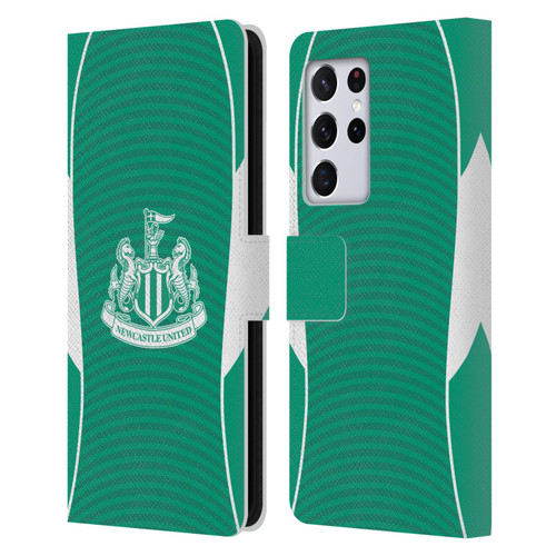 Newcastle United Football Club 2025/26 Crest Kit Away Leather Book Wallet Case Cover For Samsung Galaxy S21 Ultra 5G