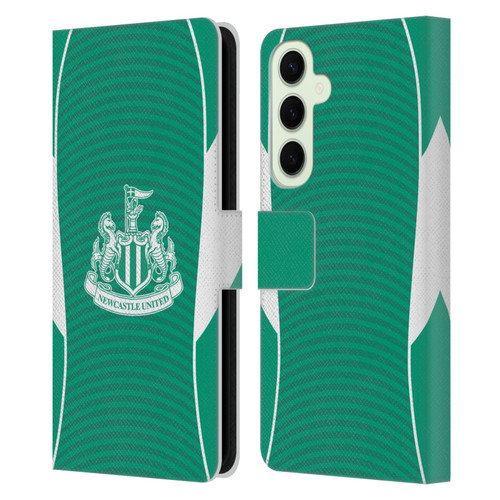 Newcastle United Football Club 2025/26 Crest Kit Away Leather Book Wallet Case Cover For Samsung Galaxy S25+