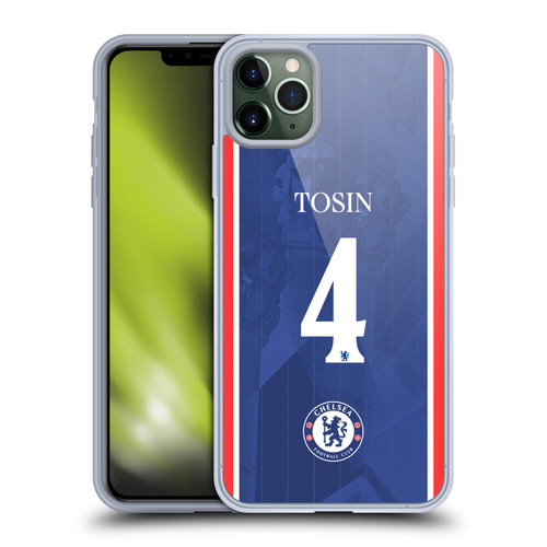 Chelsea Football Club 2025/26 Players Home Kit 1st Group Tosin Adarabioyo Soft Gel Case for Apple iPhone 11 Pro Max