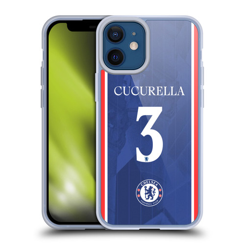 Chelsea Football Club 2025/26 Players Home Kit 1st Group Marc Cucurella Soft Gel Case for Apple iPhone 12 Mini