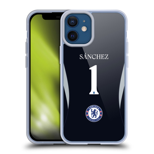 Chelsea Football Club 2025/26 Players Home Kit 1st Group Robert Sánchez Soft Gel Case for Apple iPhone 12 Mini