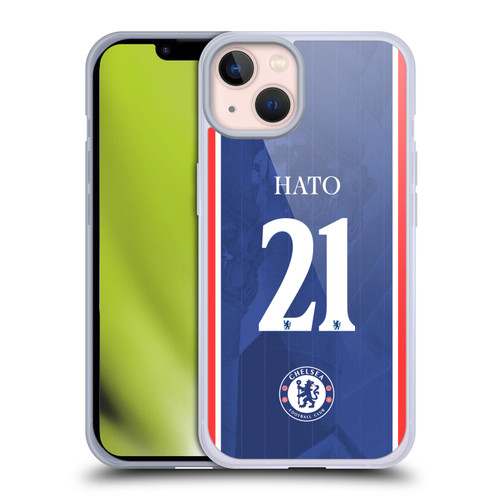 Chelsea Football Club 2025/26 Players Home Kit 1st Group Jorrel Hato Soft Gel Case for Apple iPhone 13