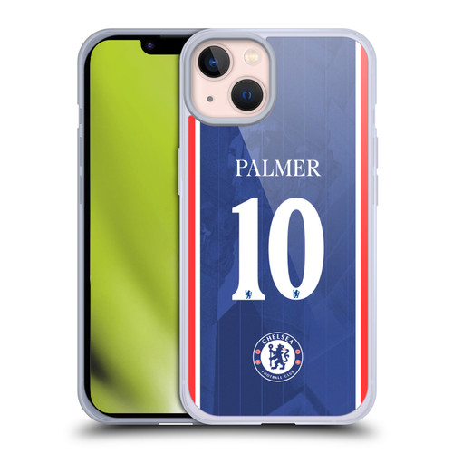 Chelsea Football Club 2025/26 Players Home Kit 1st Group Cole Palmer Soft Gel Case for Apple iPhone 13