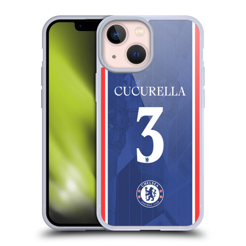 Chelsea Football Club 2025/26 Players Home Kit 1st Group Marc Cucurella Soft Gel Case for Apple iPhone 13 Mini