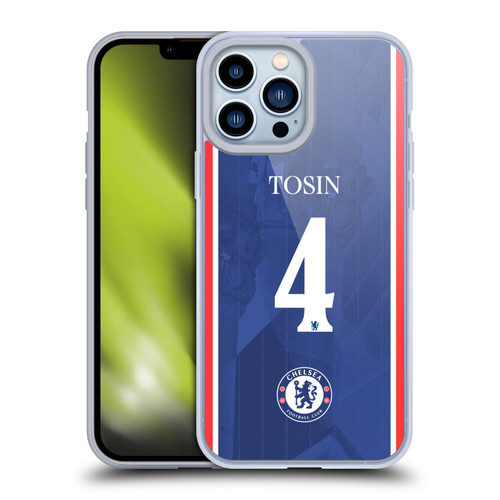 Chelsea Football Club 2025/26 Players Home Kit 1st Group Tosin Adarabioyo Soft Gel Case for Apple iPhone 13 Pro Max