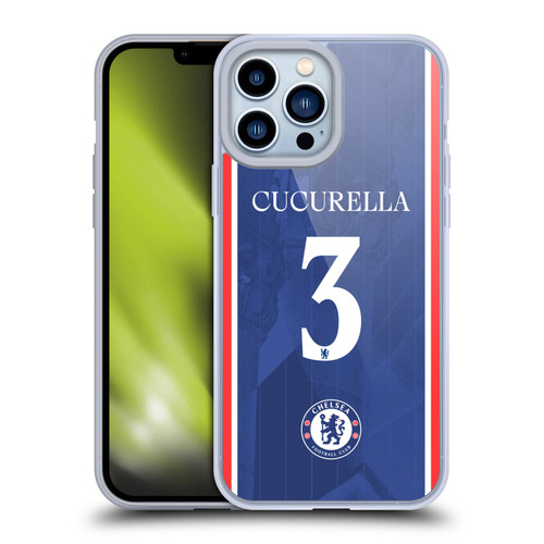 Chelsea Football Club 2025/26 Players Home Kit 1st Group Marc Cucurella Soft Gel Case for Apple iPhone 13 Pro Max