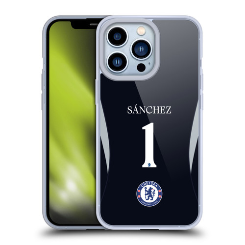 Chelsea Football Club 2025/26 Players Home Kit 1st Group Robert Sánchez Soft Gel Case for Apple iPhone 13 Pro