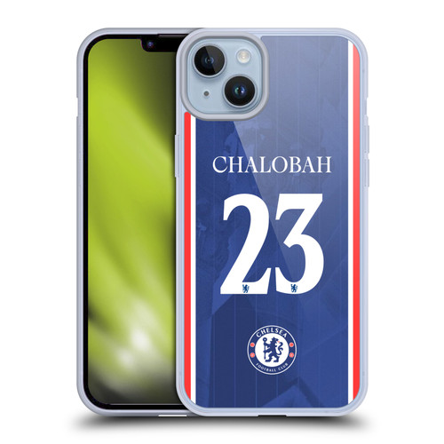 Chelsea Football Club 2025/26 Players Home Kit 1st Group Trevoh Chalobah Soft Gel Case for Apple iPhone 14 Plus