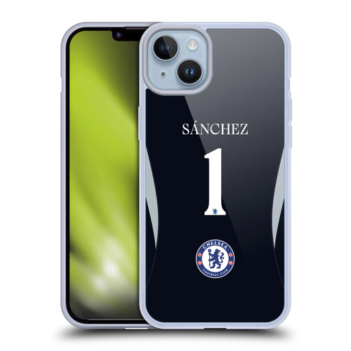 Chelsea Football Club 2025/26 Players Home Kit 1st Group Robert Sánchez Soft Gel Case for Apple iPhone 14 Plus