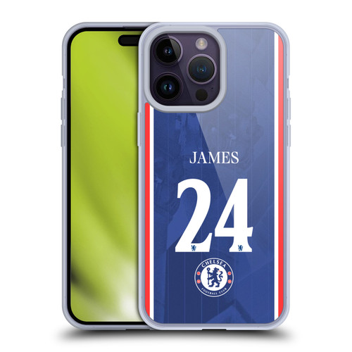 Chelsea Football Club 2025/26 Players Home Kit 1st Group Reece James Soft Gel Case for Apple iPhone 14 Pro Max