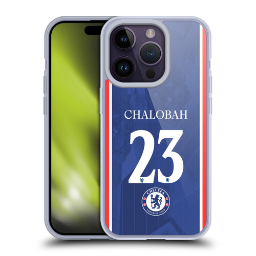 Chelsea Football Club 2025/26 Players Home Kit 1st Group Trevoh Chalobah Soft Gel Case for Apple iPhone 14 Pro Chelsea Football Club 2025/26 Players Home Kit 1st Group Trevoh Chalobah Soft Gel Case for Apple iPhone 14 Pro