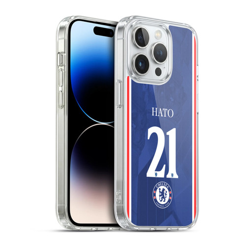 Chelsea Football Club 2025/26 Players Home Kit 1st Group Jorrel Hato Soft Gel Case for Apple iPhone 14 Pro & MagSafe