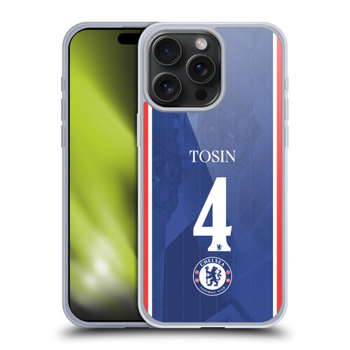 Chelsea Football Club 2025/26 Players Home Kit 1st Group Tosin Adarabioyo Soft Gel Case for Apple iPhone 15 Pro Max Chelsea Football Club 2025/26 Players Home Kit 1st Group Tosin Adarabioyo Soft Gel Case for Apple iPhone 15 Pro Max