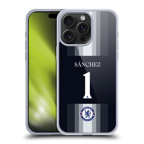Chelsea Football Club 2025/26 Players Home Kit 1st Group Robert Sánchez Soft Gel Case for Apple iPhone 15 Pro Max