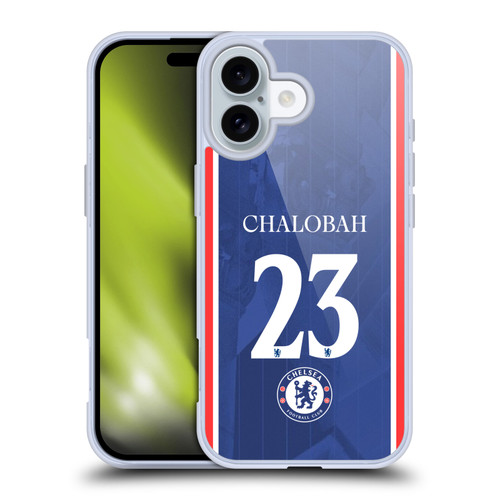 Chelsea Football Club 2025/26 Players Home Kit 1st Group Trevoh Chalobah Soft Gel Case for Apple iPhone 16 Chelsea Football Club 2025/26 Players Home Kit 1st Group Trevoh Chalobah Soft Gel Case for Apple iPhone 16