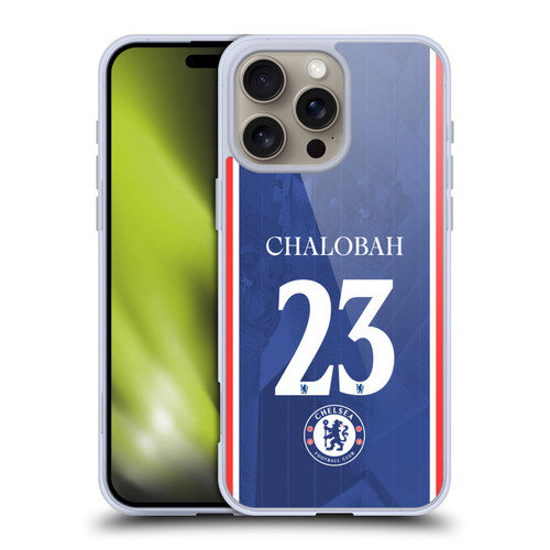 Chelsea Football Club 2025/26 Players Home Kit 1st Group Trevoh Chalobah Soft Gel Case for Apple iPhone 16 Pro Max Chelsea Football Club 2025/26 Players Home Kit 1st Group Trevoh Chalobah Soft Gel Case for Apple iPhone 16 Pro Max
