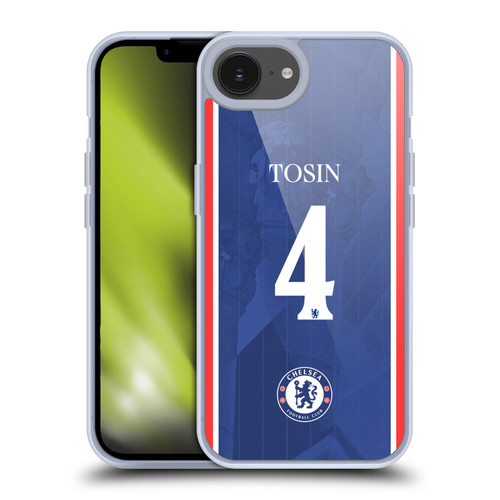 Chelsea Football Club 2025/26 Players Home Kit 1st Group Tosin Adarabioyo Soft Gel Case for Apple iPhone 16e