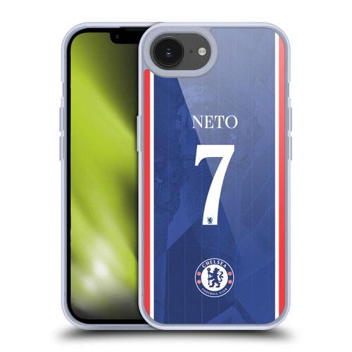 Chelsea Football Club 2025/26 Players Home Kit 1st Group Pedro Neto Soft Gel Case for Apple iPhone 16e