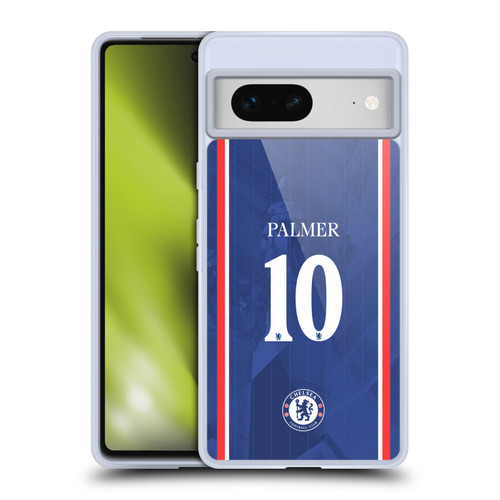 Chelsea Football Club 2025/26 Players Home Kit 1st Group Cole Palmer Soft Gel Case for Google Pixel 7