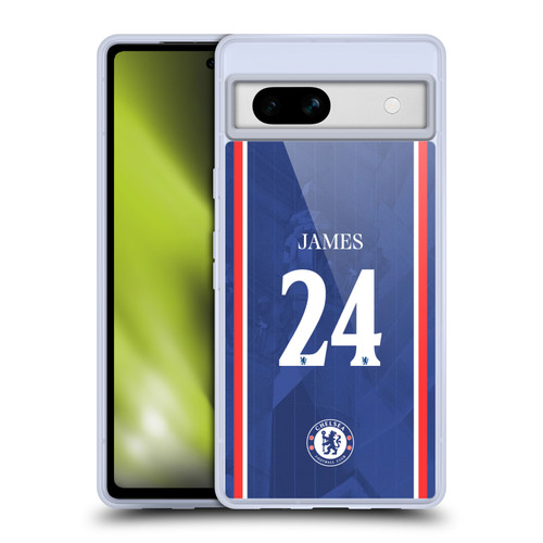 Chelsea Football Club 2025/26 Players Home Kit 1st Group Reece James Soft Gel Case for Google Pixel 7a