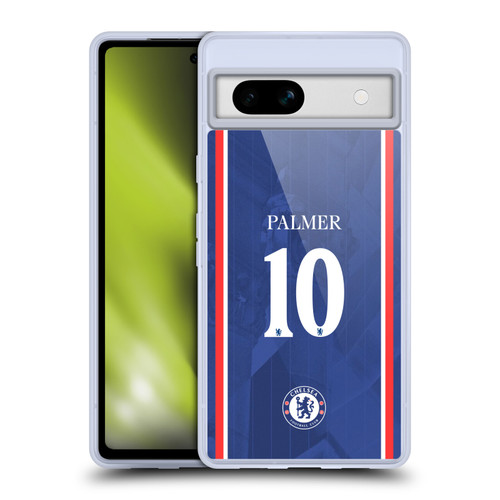 Chelsea Football Club 2025/26 Players Home Kit 1st Group Cole Palmer Soft Gel Case for Google Pixel 7a
