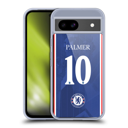 Chelsea Football Club 2025/26 Players Home Kit 1st Group Cole Palmer Soft Gel Case for Google Pixel 8a