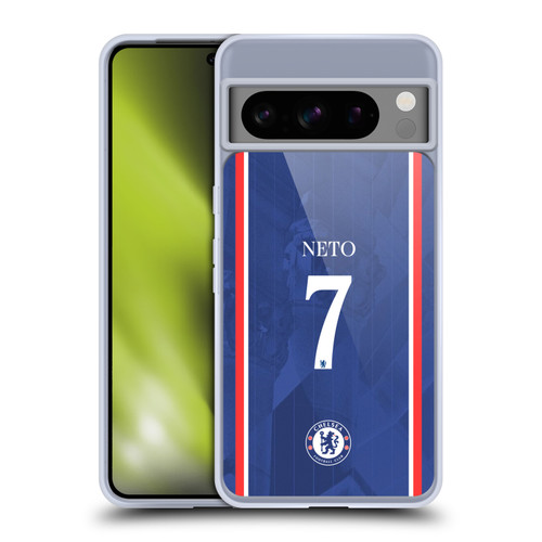 Chelsea Football Club 2025/26 Players Home Kit 1st Group Pedro Neto Soft Gel Case for Google Pixel 8 Pro