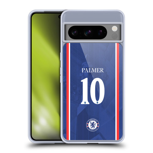 Chelsea Football Club 2025/26 Players Home Kit 1st Group Cole Palmer Soft Gel Case for Google Pixel 8 Pro