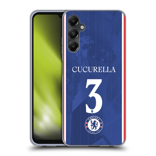 Chelsea Football Club 2025/26 Players Home Kit 1st Group Marc Cucurella Soft Gel Case for Samsung Galaxy A05s