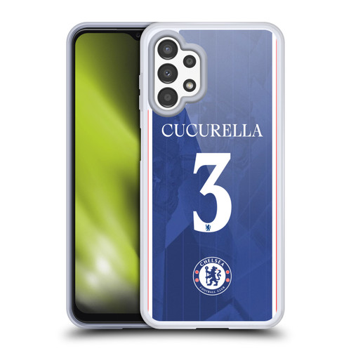 Chelsea Football Club 2025/26 Players Home Kit 1st Group Marc Cucurella Soft Gel Case for Samsung Galaxy A13 (2022)