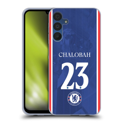 Chelsea Football Club 2025/26 Players Home Kit 1st Group Trevoh Chalobah Soft Gel Case for Samsung Galaxy A15