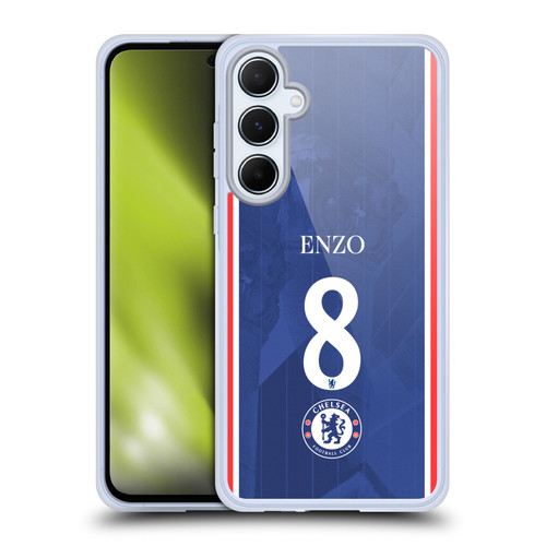 Chelsea Football Club 2025/26 Players Home Kit 1st Group Enzo Fernández Soft Gel Case for Samsung Galaxy A55 5G