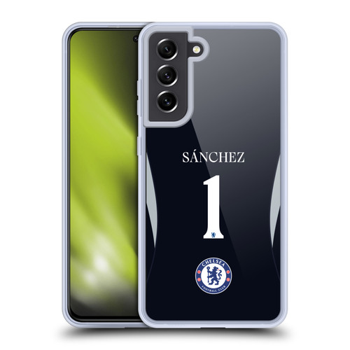 Chelsea Football Club 2025/26 Players Home Kit 1st Group Robert Sánchez Soft Gel Case for Samsung Galaxy S21 FE 5G