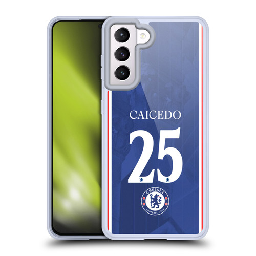 Chelsea Football Club 2025/26 Players Home Kit 1st Group Moisés Caicedo Soft Gel Case for Samsung Galaxy S21 5G Chelsea Football Club 2025/26 Players Home Kit 1st Group Moisés Caicedo Soft Gel Case for Samsung Galaxy S21 5G