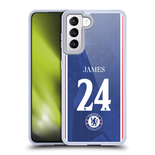 Chelsea Football Club 2025/26 Players Home Kit 1st Group Reece James Soft Gel Case for Samsung Galaxy S21 5G Chelsea Football Club 2025/26 Players Home Kit 1st Group Reece James Soft Gel Case for Samsung Galaxy S21 5G