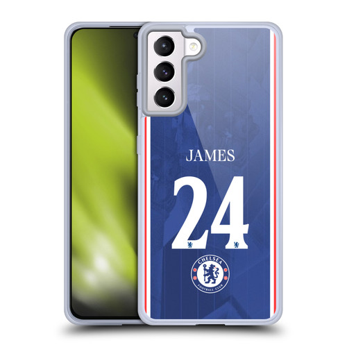 Chelsea Football Club 2025/26 Players Home Kit 1st Group Reece James Soft Gel Case for Samsung Galaxy S21+ 5G Chelsea Football Club 2025/26 Players Home Kit 1st Group Reece James Soft Gel Case for Samsung Galaxy S21+ 5G